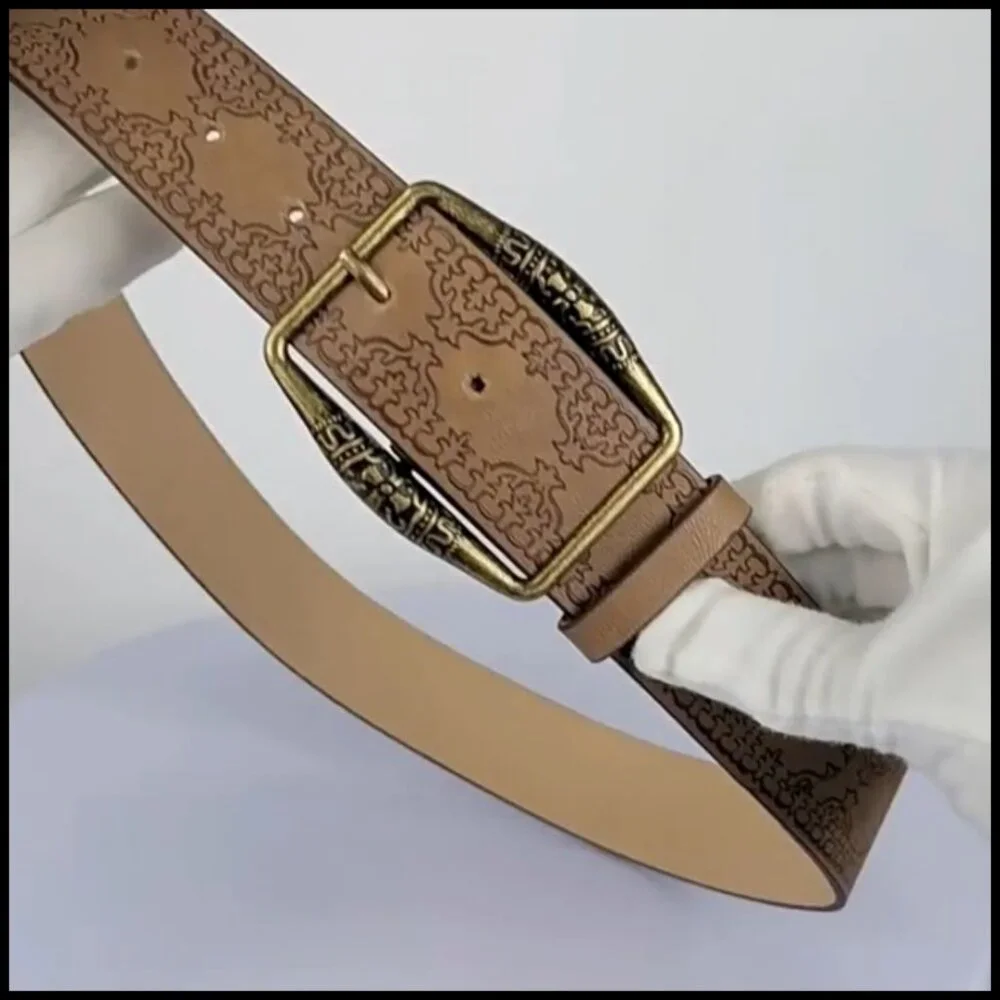 Vintage Western Cowgirl Belt Elegant Carving Design Polyester Waist Belt - Picture 7 of 7